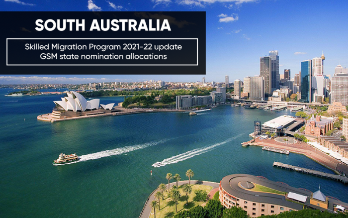 南澳大利亚2021至2022年技术移民计划更新