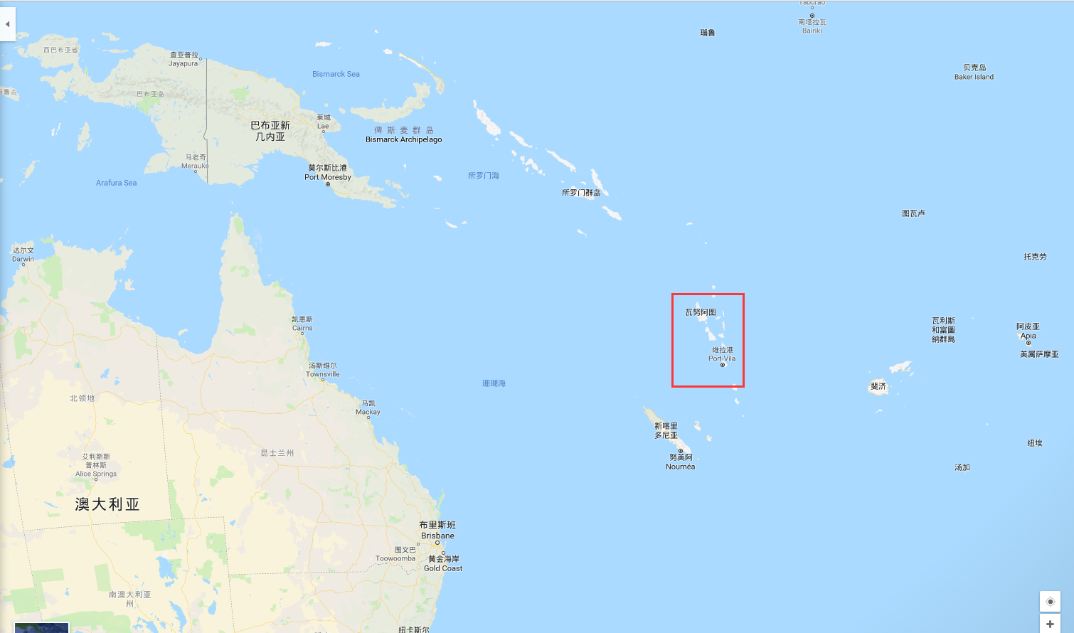 瓦努阿图地理位置