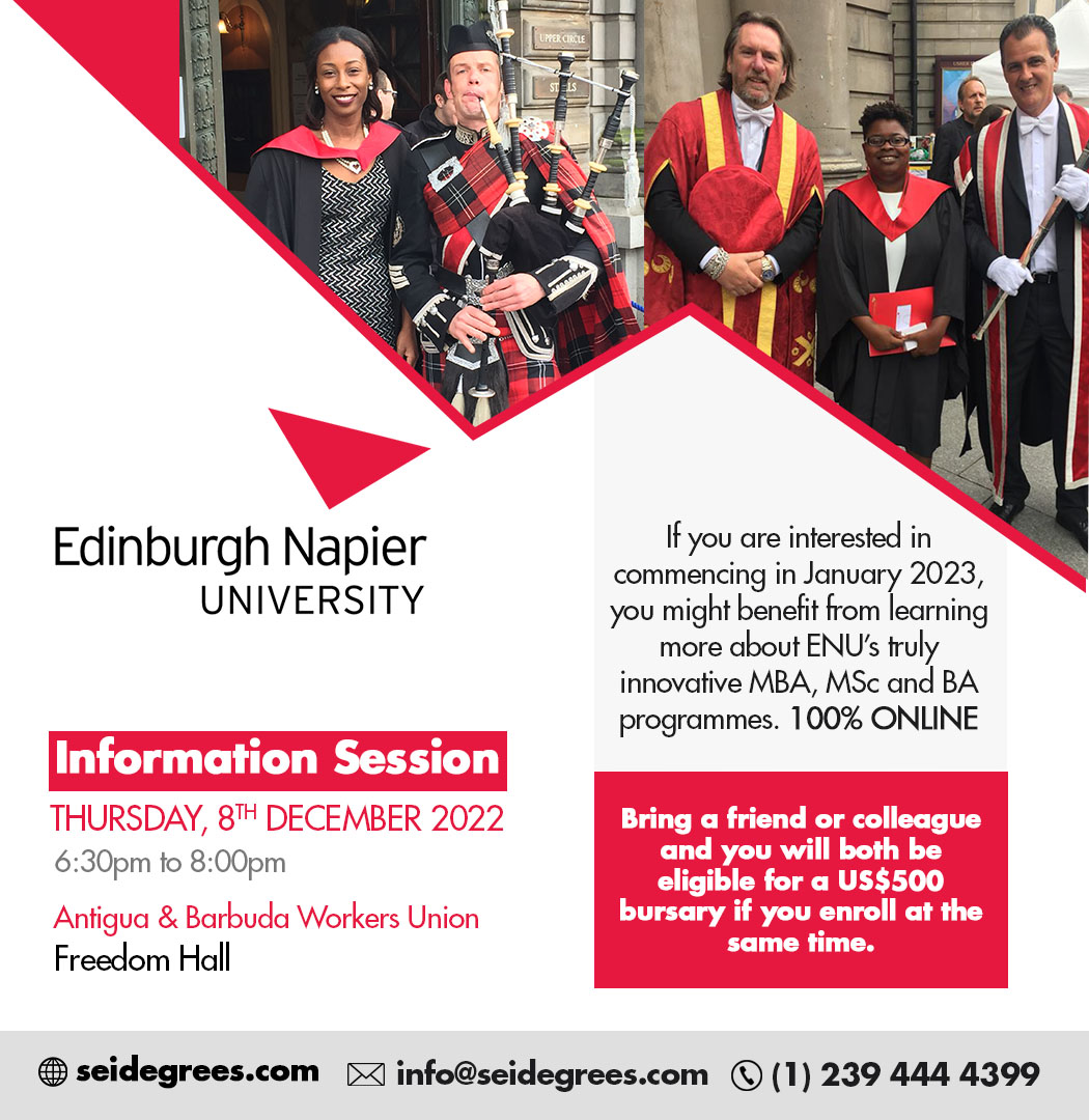 爱丁堡纳皮尔大学将于12月8日星期四举办一次信息会议